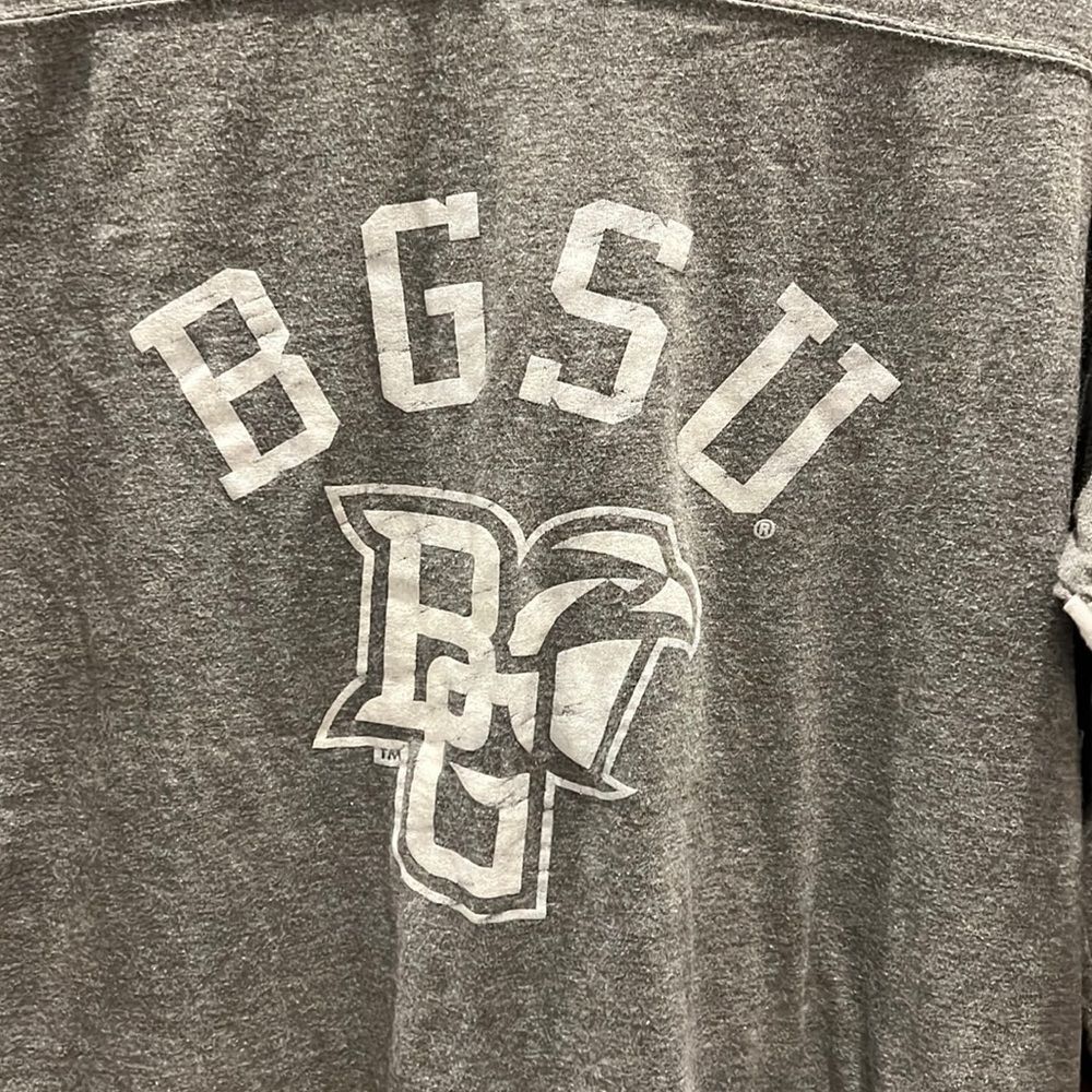 🌟 BGSU Women's 3/4 Sleeve Gray Shirt | Talons Up! Ay Ziggy! 🧡🤎
